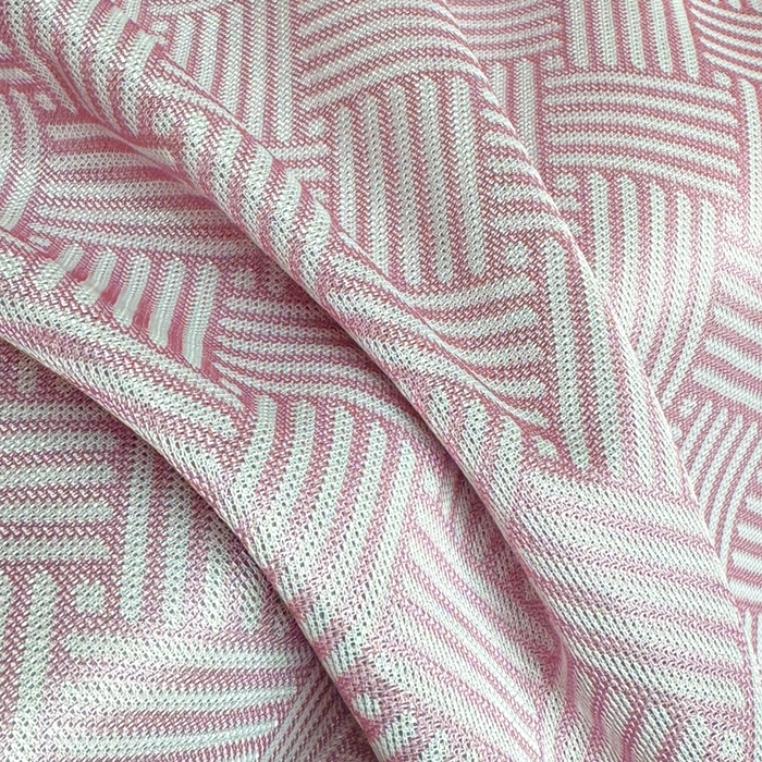 91家纺网 家纺一手货源 找家纺 红嘴企鹅2025新款人字纹提花冰丝凉席（量大可聊 ） 人字纹提花-粉色