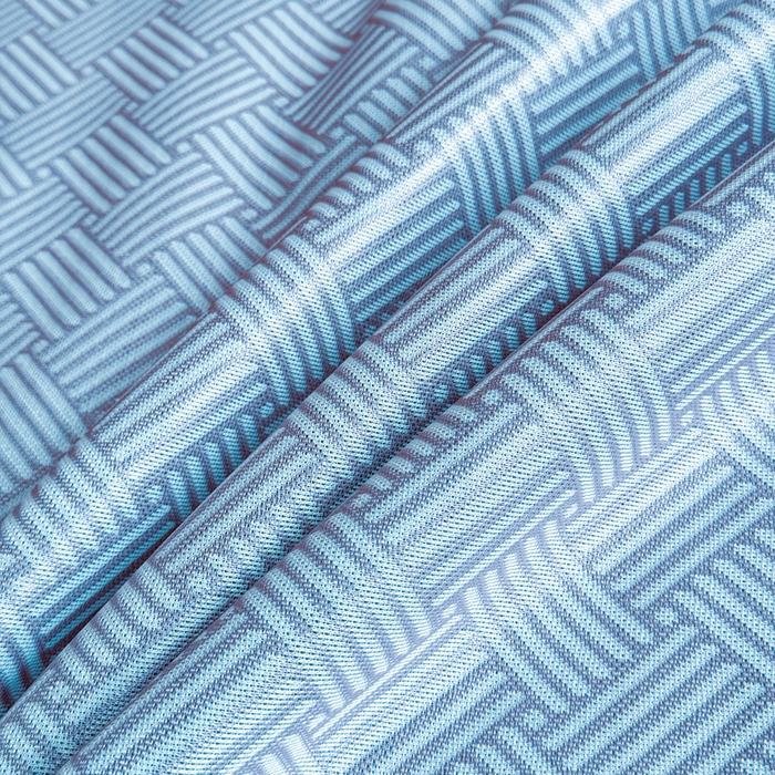 91家纺网 家纺一手货源 找家纺 红嘴企鹅2025新款人字纹提花冰丝凉席（量大可聊 ） 人字纹提花-蓝色