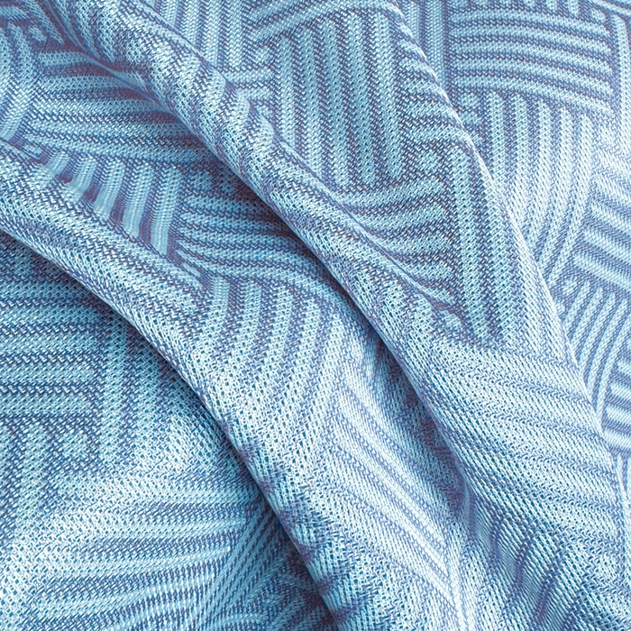 91家纺网 家纺一手货源 找家纺 红嘴企鹅2025新款人字纹提花冰丝凉席（量大可聊 ） 人字纹提花-蓝色