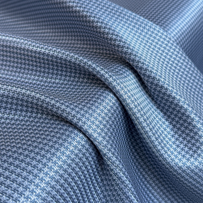 91家纺网 家纺一手货源 找家纺 红嘴企鹅2025新款千鸟格提花冰丝凉席（量大可聊） 千鸟格-提花蓝