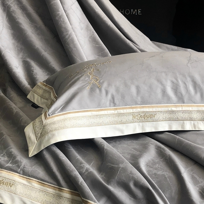 91家纺网 家纺一手货源 找家纺 馨蕊家居 2025新款全棉提花四件套-慕奈 慕奈-高级灰