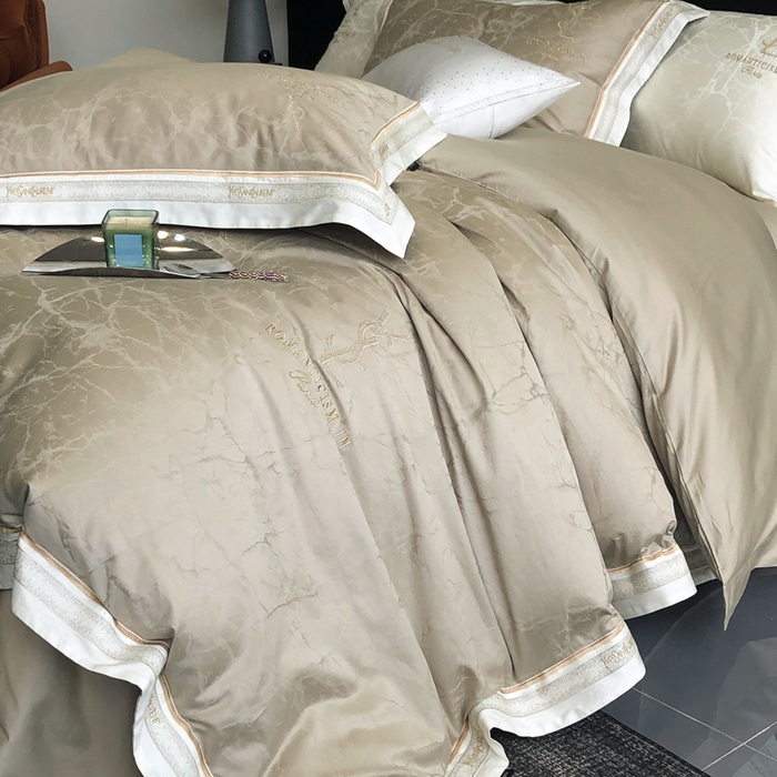 91家纺网 家纺一手货源 找家纺 馨蕊家居 2025新款全棉提花四件套-慕奈 慕奈-灰湖绿