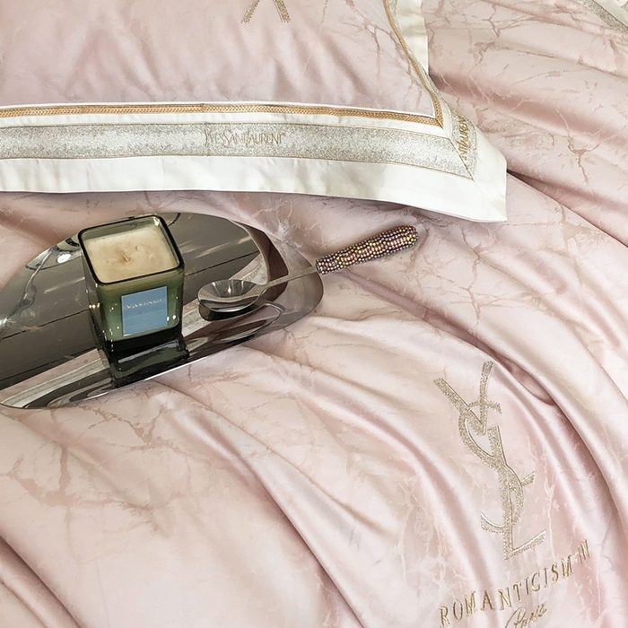 91家纺网 家纺一手货源 找家纺 馨蕊家居 2025新款全棉提花四件套-慕奈 慕奈-蔷薇粉