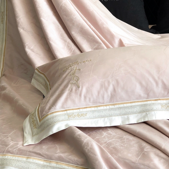 91家纺网 家纺一手货源 找家纺 馨蕊家居 2025新款全棉提花四件套-慕奈 慕奈-蔷薇粉