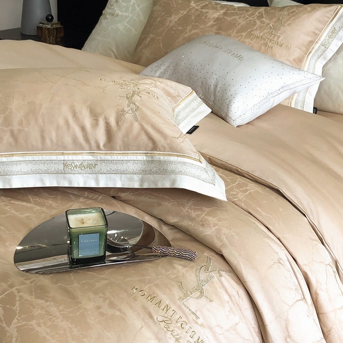 91家纺网 家纺一手货源 找家纺 馨蕊家居 2025新款全棉提花四件套-慕奈 慕奈-香槟