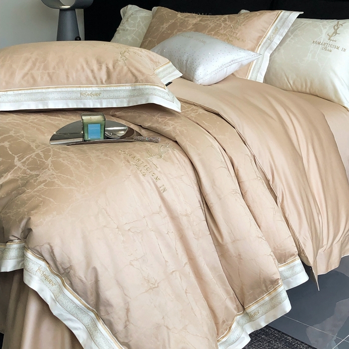 91家纺网 家纺一手货源 找家纺 馨蕊家居 2025新款全棉提花四件套-慕奈 慕奈-香槟