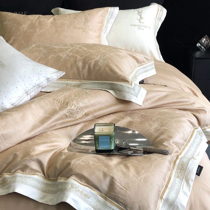 91家纺网 家纺一手货源 找家纺 馨蕊家居 2025新款全棉提花四件套-慕奈 慕奈-香槟