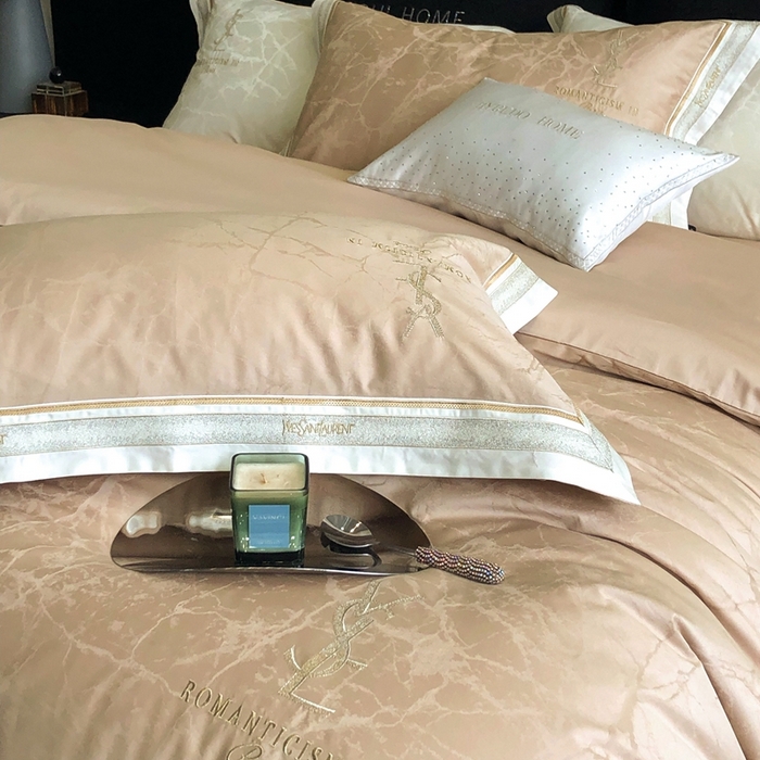 91家纺网 家纺一手货源 找家纺 馨蕊家居 2025新款全棉提花四件套-慕奈 慕奈-香槟