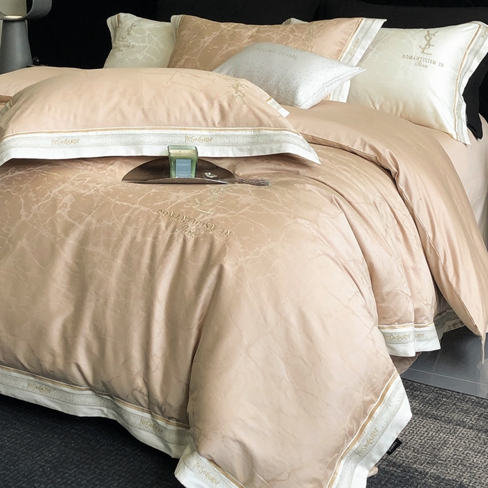 91家纺网 家纺一手货源 找家纺 馨蕊家居 2025新款全棉提花四件套-慕奈 慕奈-香槟