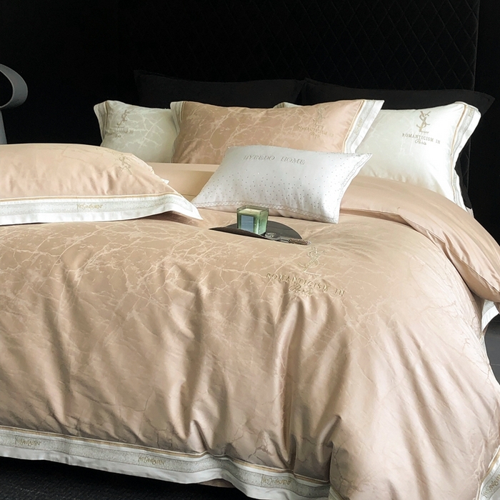 91家纺网 家纺一手货源 找家纺 馨蕊家居 2025新款全棉提花四件套-慕奈 慕奈-香槟