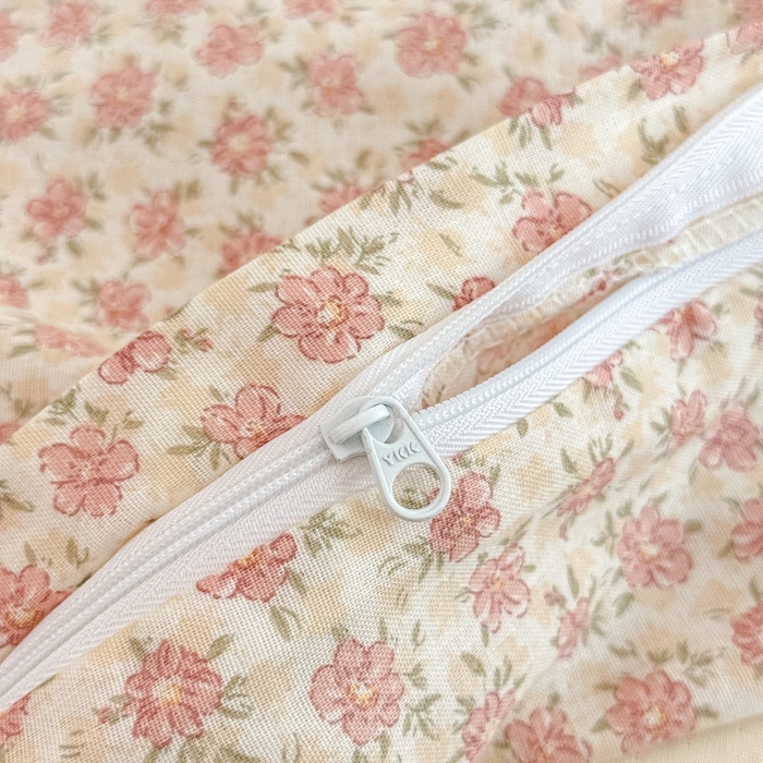 91家纺网 家纺一手货源 找家纺 卓缦家纺 2025新款-A类全棉纯棉双层纱小清新印花单被套单枕套学生单被套 被套单件单枕套 十里桃花