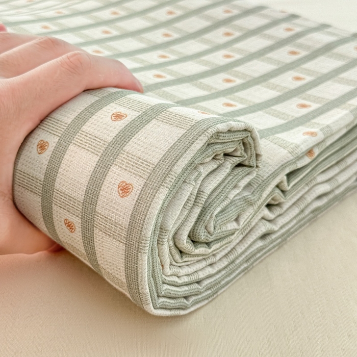 91家纺网 家纺一手货源 找家纺 卓缦家纺 2025新款-A类全棉纯棉双层纱小清新印花单被套单枕套学生单被套 被套单件单枕套 甜心格格