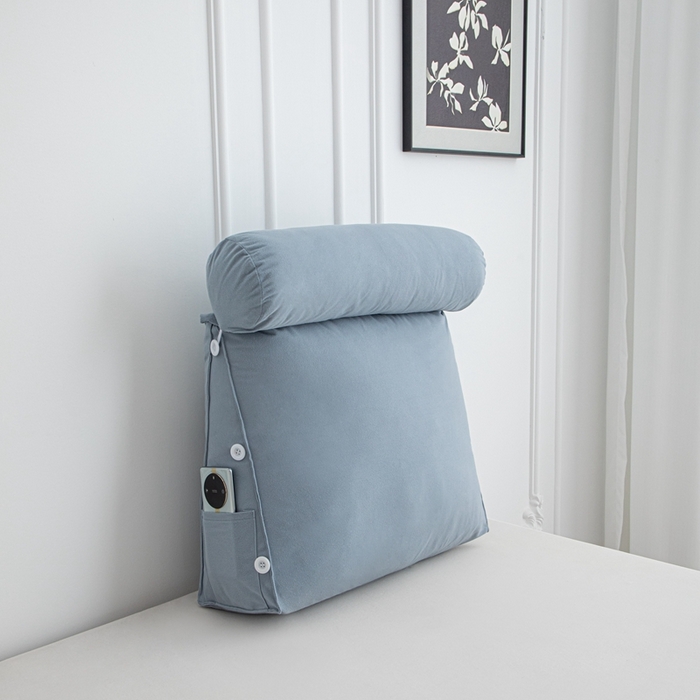 91家纺网 家纺一手货源 找家纺 （总）沐沐家纺 2026新款仿棉绒三角靠背带头枕