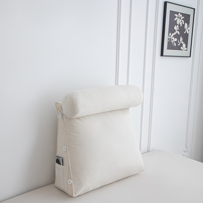 （总）沐沐家纺 2026新款仿棉绒三角靠背带头枕