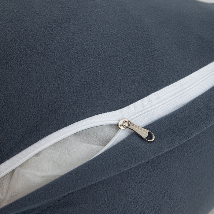 91家纺网 家纺一手货源 找家纺 沐沐家纺 2026新款仿棉绒三角靠背带头枕 深空灰