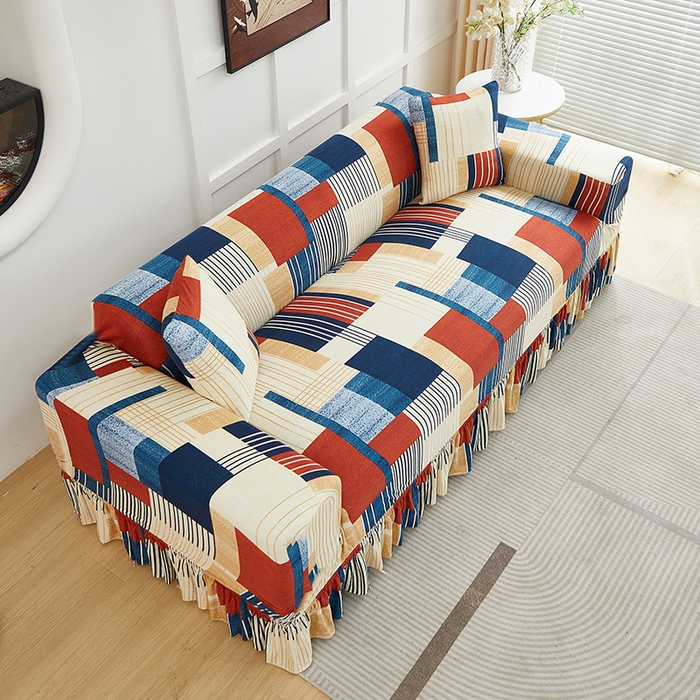 91家纺网 家纺一手货源 找家纺 逐日沙发套2025新款裙摆沙发套 格瑞雅