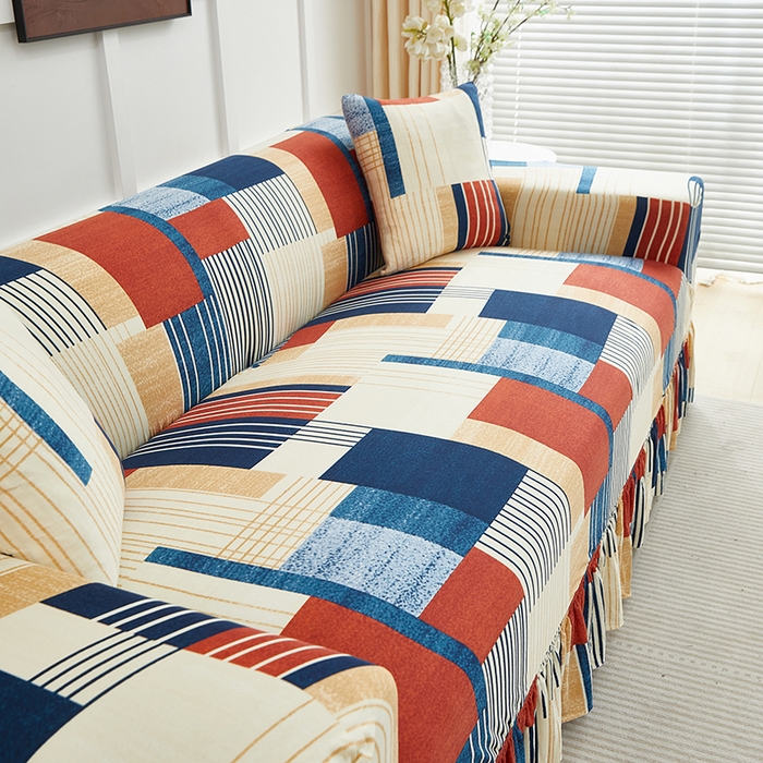 91家纺网 家纺一手货源 找家纺 逐日沙发套2025新款裙摆沙发套 格瑞雅