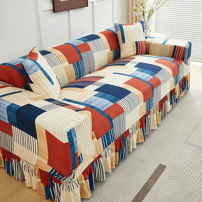 91家纺网 家纺一手货源 找家纺 逐日沙发套2025新款裙摆沙发套 格瑞雅