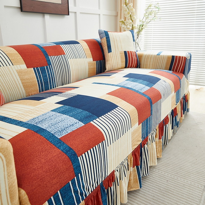 91家纺网 家纺一手货源 找家纺 逐日沙发套2025新款裙摆沙发套 格瑞雅