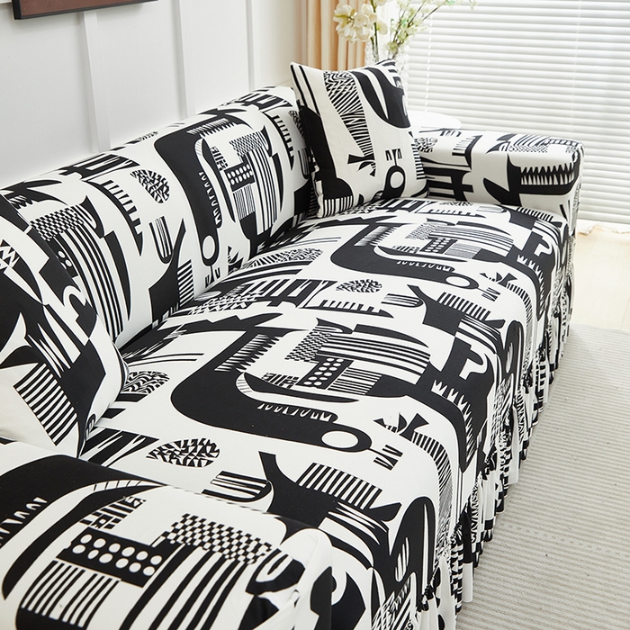 91家纺网 家纺一手货源 找家纺 逐日沙发套2025新款裙摆沙发套 静逸