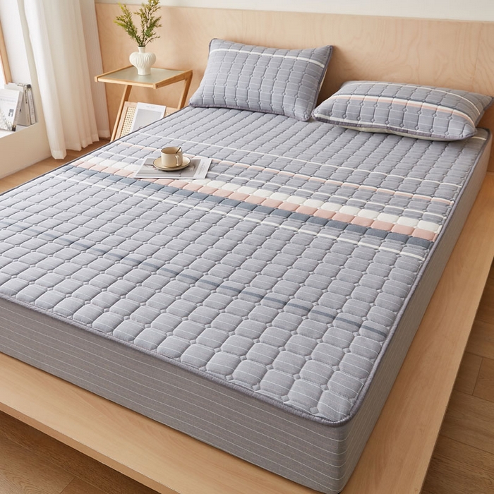 91家纺网 家纺一手货源 找家纺 （总）暖季家纺 2025新款水洗棉夹棉床笠无印风棉花款