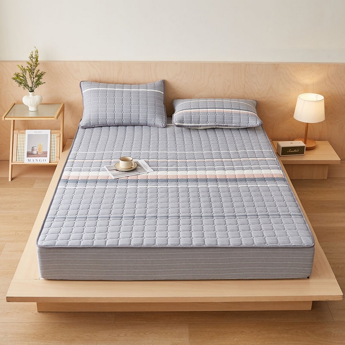 91家纺网 家纺一手货源 找家纺 （总）暖季家纺 2025新款水洗棉夹棉床笠无印风棉花款