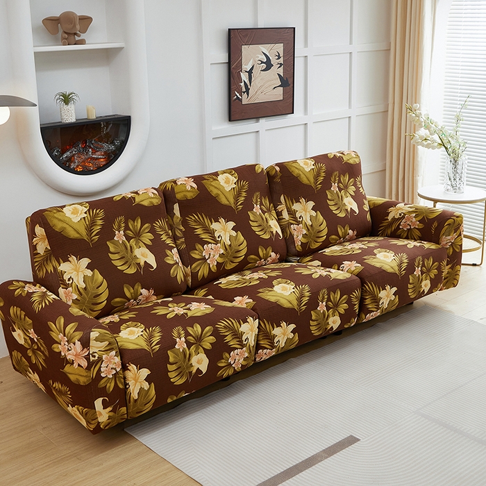 91家纺网 家纺一手货源 找家纺 逐日沙发套2025新款芝华仕沙发套 维朵咖