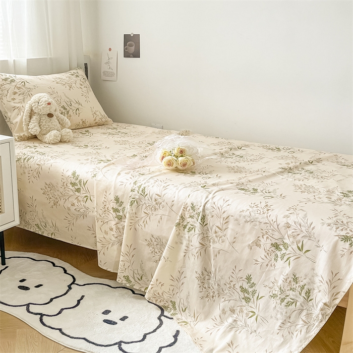 91家纺网 家纺一手货源 找家纺 （总）瑞莱 2025新款开学季纯棉13372单品床单床笠,仙草,蘑菇屋,班尼狗,彼得兔,红色郁金香,漫画家,皮皮狗,咋肥事鸭,彩虹恐龙,赫本花,蓝爱心,少女心,桃桃女孩,（纯棉床单）