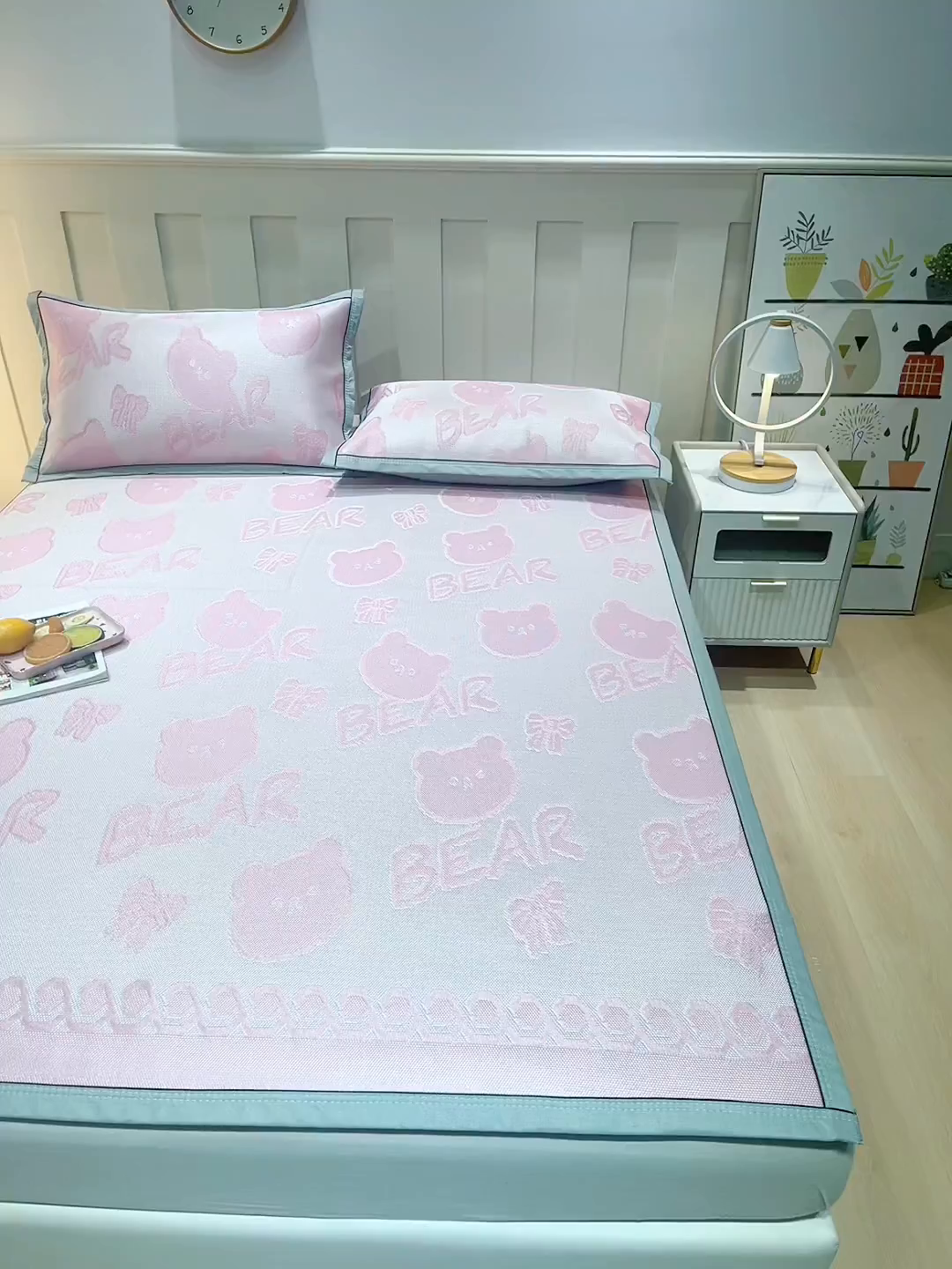 91家纺网 家纺一手货源 找家纺 （总）莱家富 2025新款A类凉感提花冰丝凉席