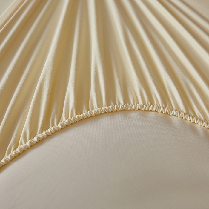 91家纺网 家纺一手货源 找家纺 全美家居 2025新款高克重云柔针织棉防水床笠床笠单件单床笠 鹅黄色