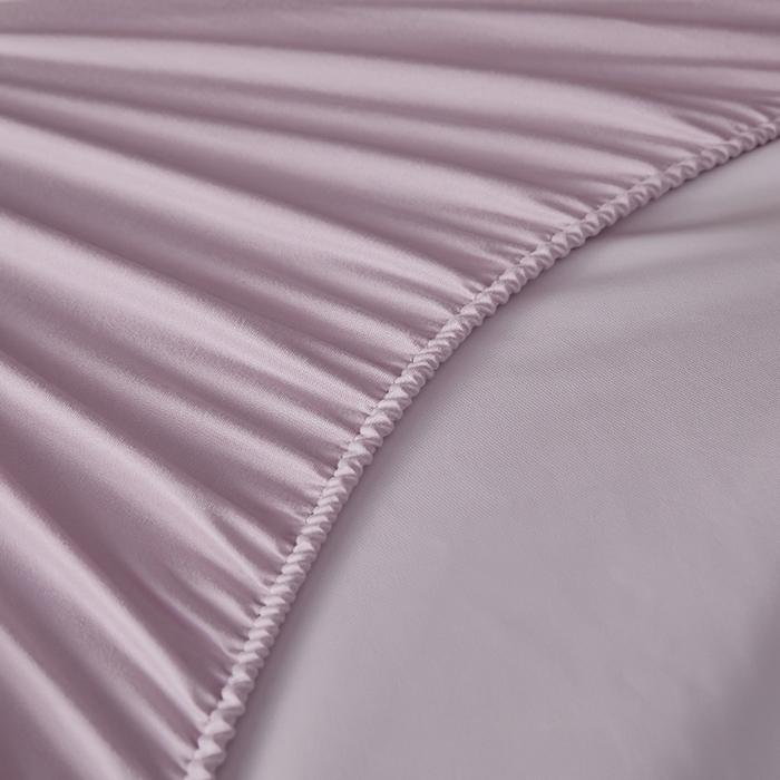 91家纺网 家纺一手货源 找家纺 全美家居 2025新款高克重云柔针织棉防水床笠床笠单件单床笠 香芋紫