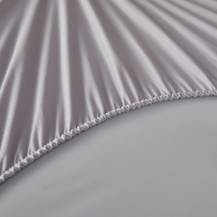 91家纺网 家纺一手货源 找家纺 全美家居 2025新款高克重云柔针织棉防水床笠床笠单件单床笠 烟灰色