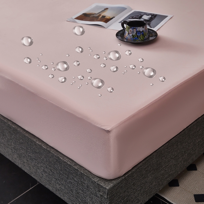 91家纺网 家纺一手货源 找家纺 全美家居 2025新款高克重云柔针织棉防水床笠床笠单件单床笠 粉彩