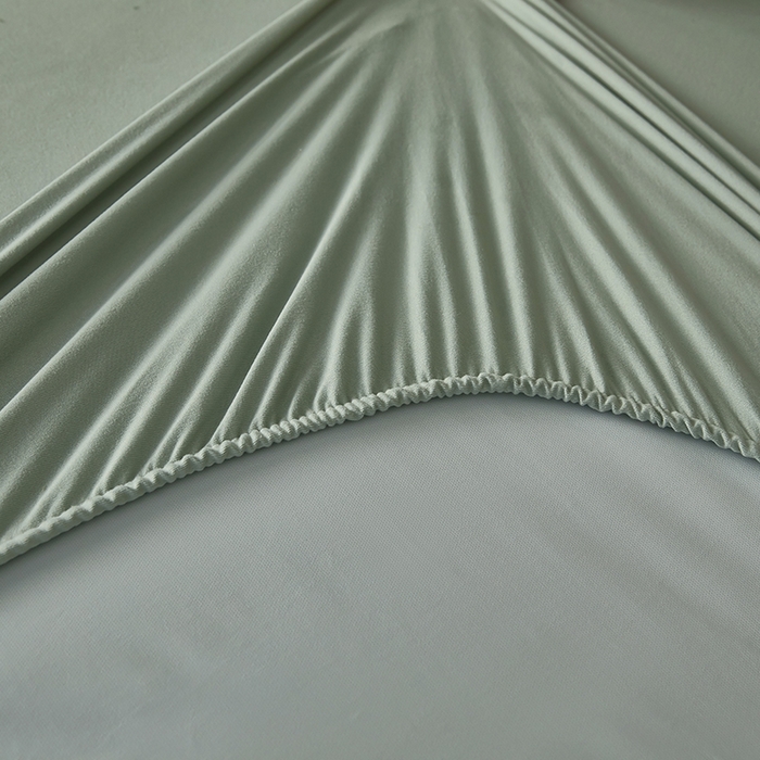 91家纺网 家纺一手货源 找家纺 全美家居 2025新款高克重云柔针织棉防水床笠床笠单件单床笠 芥末绿