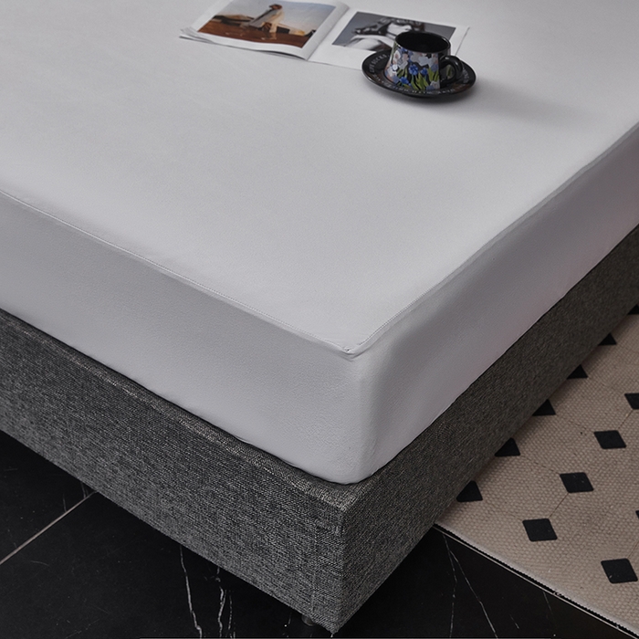 91家纺网 家纺一手货源 找家纺 全美家居 2025新款高克重云柔针织棉防水床笠床笠单件单床笠 烟灰色