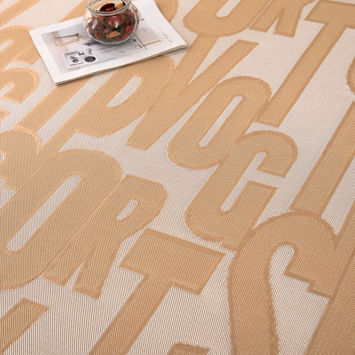 91家纺网 家纺一手货源 找家纺 莱家富 2025新款A类凉感提花冰丝凉席 字母涂鸦-奶咖