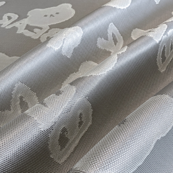 91家纺网 家纺一手货源 找家纺 莱家富 2025新款A类凉感提花冰丝凉席床裙款 快乐小熊-灰