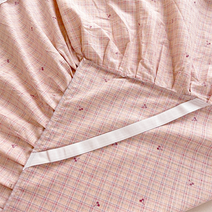 91家纺网 家纺一手货源 找家纺 缦彩 2025新款韩版全棉公主风纯棉床裙单品 卡曼粉