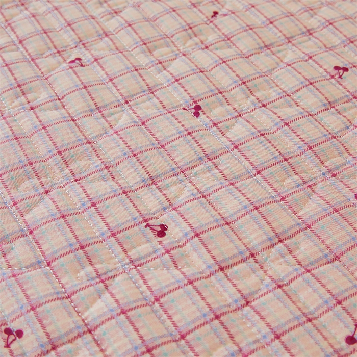 91家纺网 家纺一手货源 找家纺 缦彩 2025新款韩版A类全棉公主风纯棉夹棉床裙 卡曼-粉