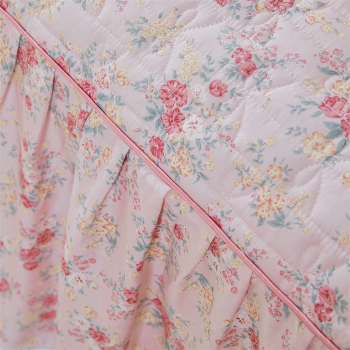 91家纺网 家纺一手货源 找家纺 （总）缦彩 2025新款全棉纯棉夹棉公主风花边床裙四件套