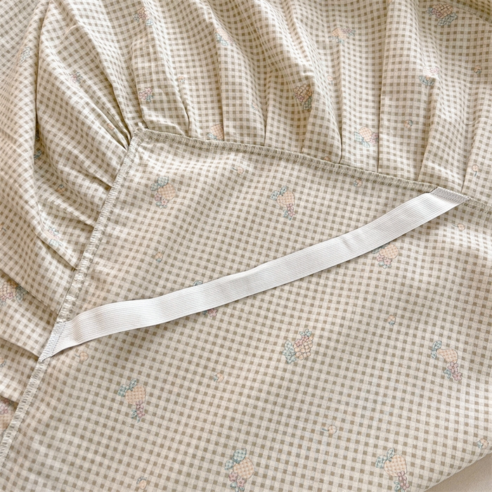 91家纺网 家纺一手货源 找家纺 缦彩 2025新款韩版全棉公主风纯棉床裙单品 苏语绿