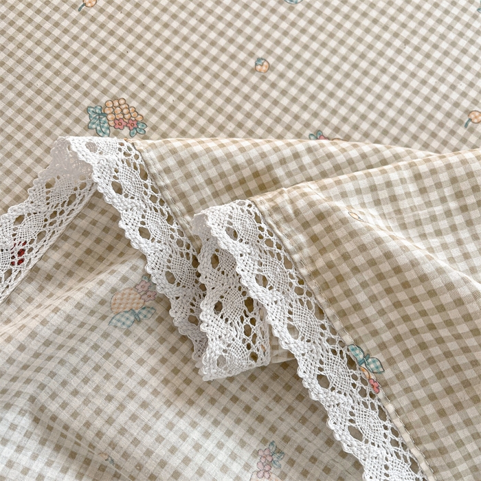 91家纺网 家纺一手货源 找家纺 缦彩 2025新款韩版全棉公主风纯棉床裙单品 苏语绿