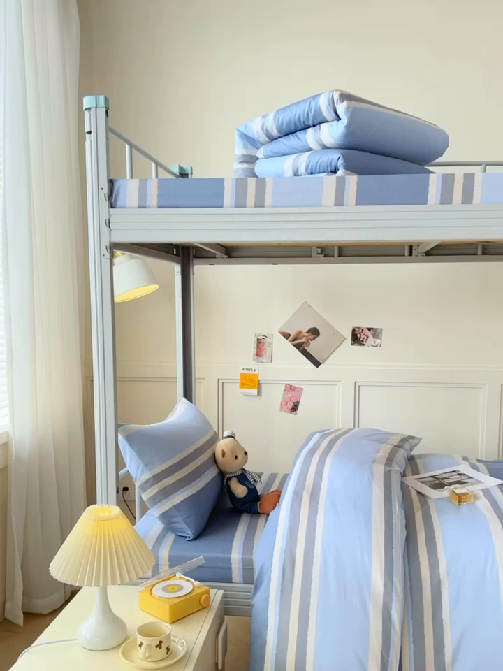 91家纺网 家纺一手货源 找家纺 （总）斯尔顿 2025新款全棉13070学生三件套小清新款六件套宿舍上下铺床品职工单位第二批