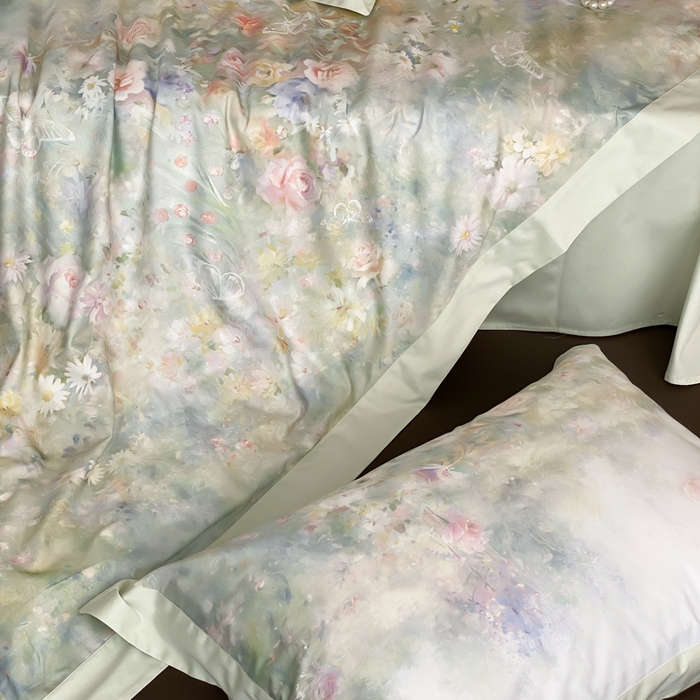 91家纺网 家纺一手货源 找家纺 （总）云栖2025全棉纯棉数码印花50支四件套-春意阑珊