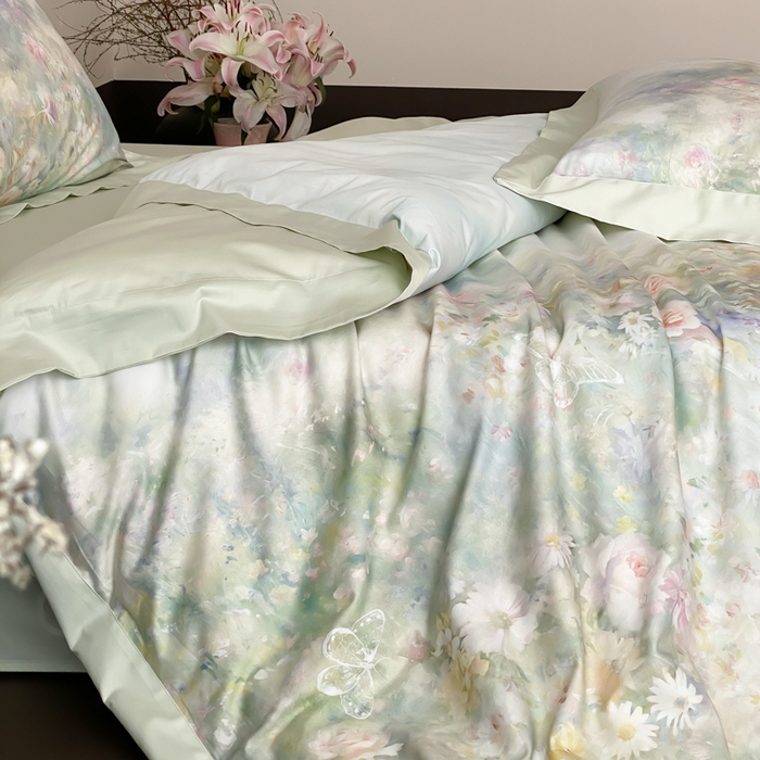 91家纺网 家纺一手货源 找家纺 （总）云栖2025全棉纯棉数码印花50支四件套-春意阑珊