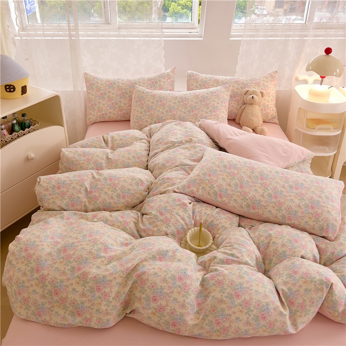 91家纺网 家纺一手货源 找家纺 （总）优品阁 2025新款云感皱皱纱四件套