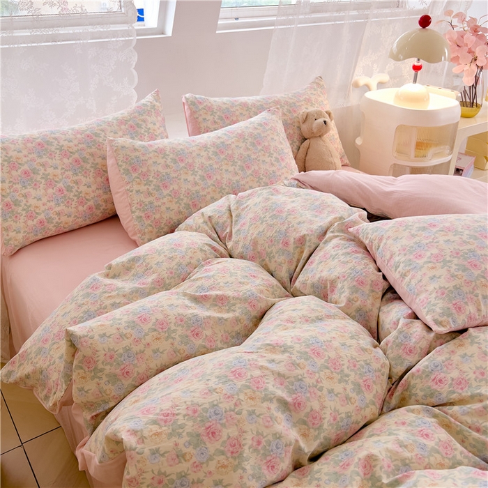 91家纺网 家纺一手货源 找家纺 （总）优品阁 2025新款云感皱皱纱四件套