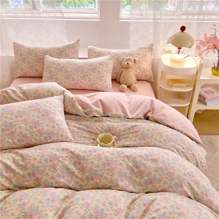 91家纺网 家纺一手货源 找家纺 （总）优品阁 2025新款云感皱皱纱四件套