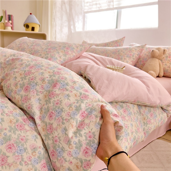 91家纺网 家纺一手货源 找家纺 （总）优品阁 2025新款云感皱皱纱四件套