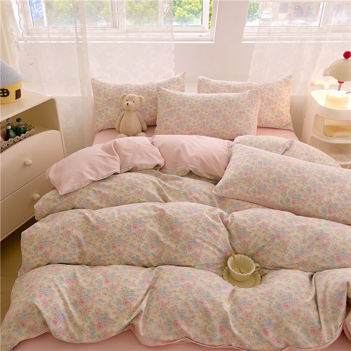 91家纺网 家纺一手货源 找家纺 （总）优品阁 2025新款云感皱皱纱四件套